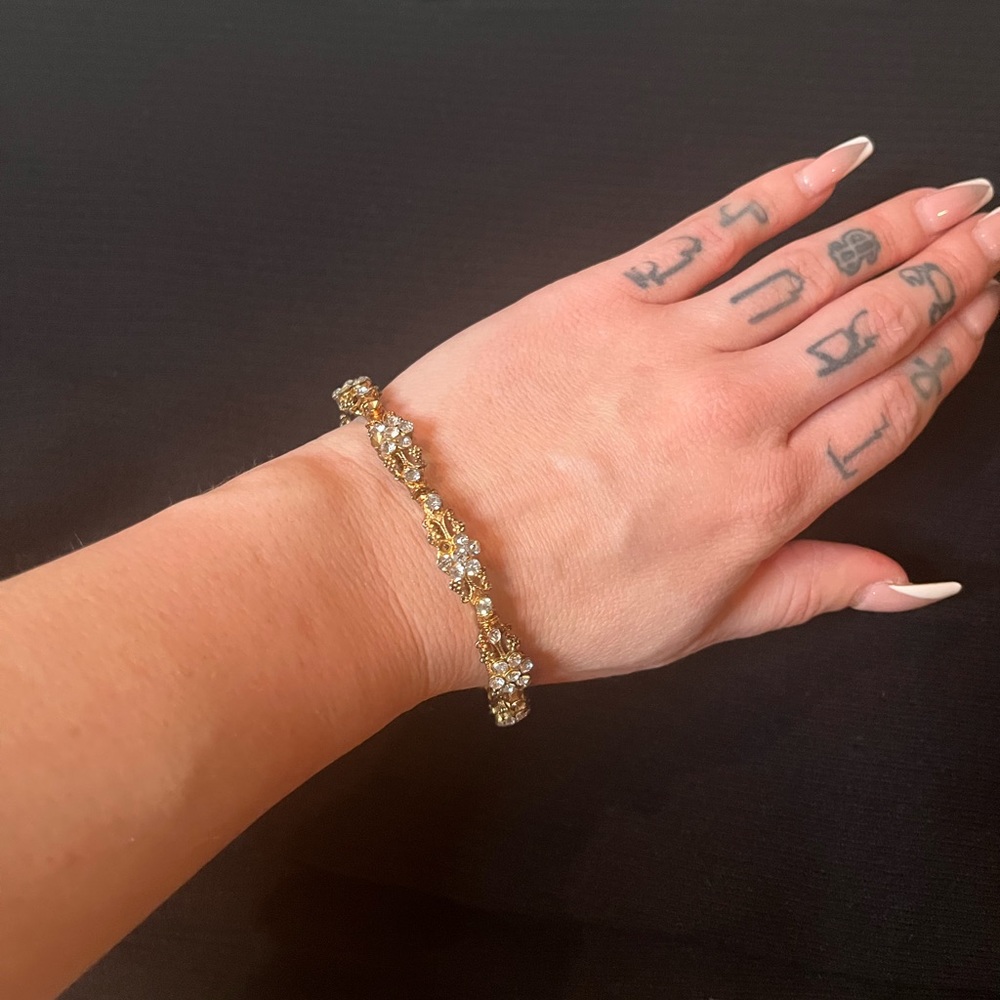 Gold Floral Bracelet